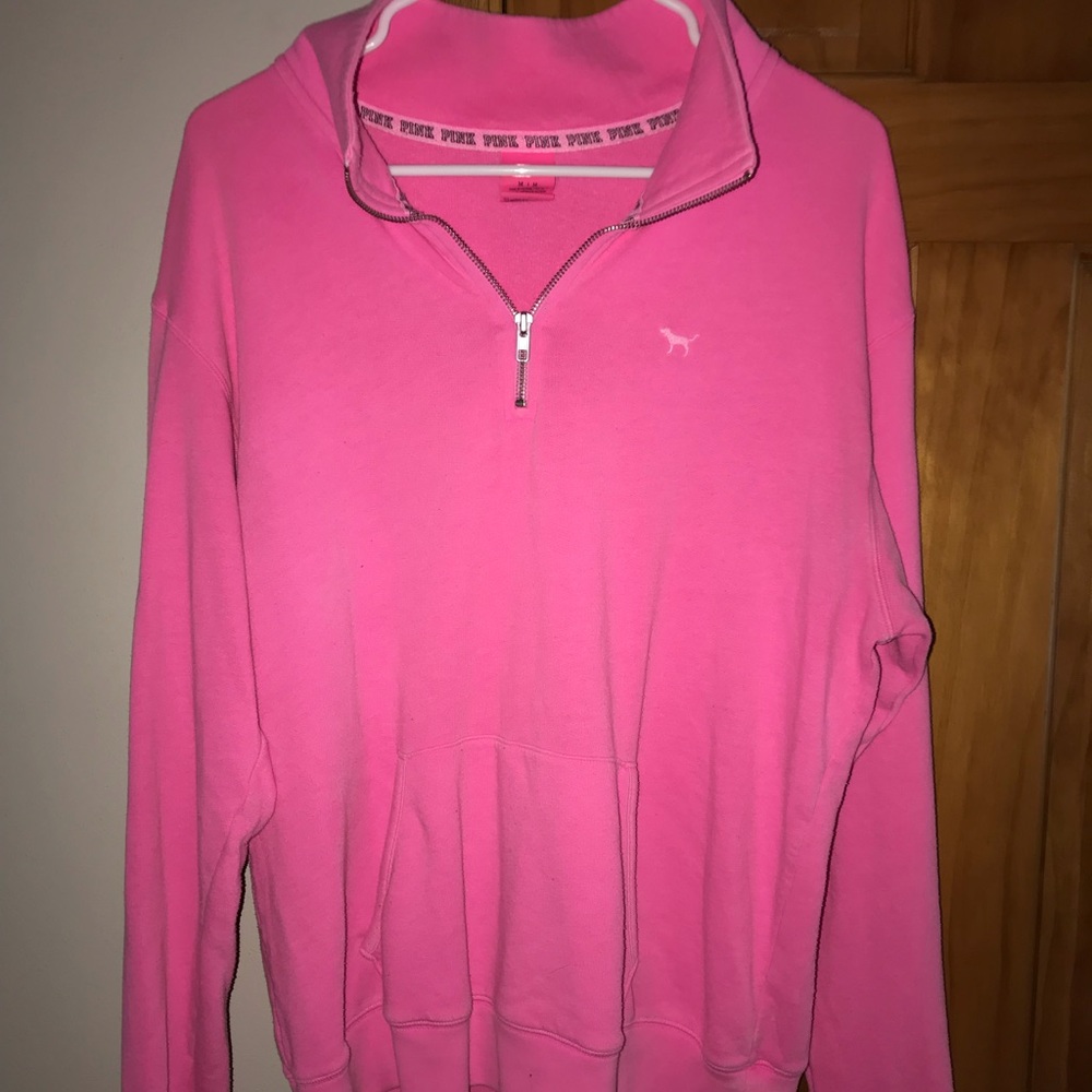 VS Pink 3/4 zip sweatshirt